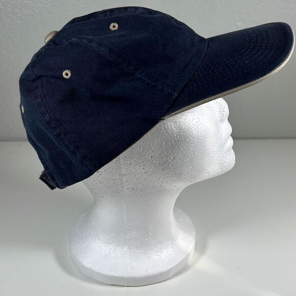 The Cap Cotton Hook & Loop Baseball Cap. Navy Blue. OSFM - Picture 4 of 7